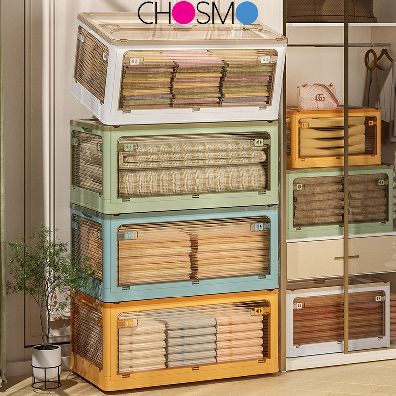 Portable Transparent Storage Box Foldable Storage Cabinet Multipurpose ...