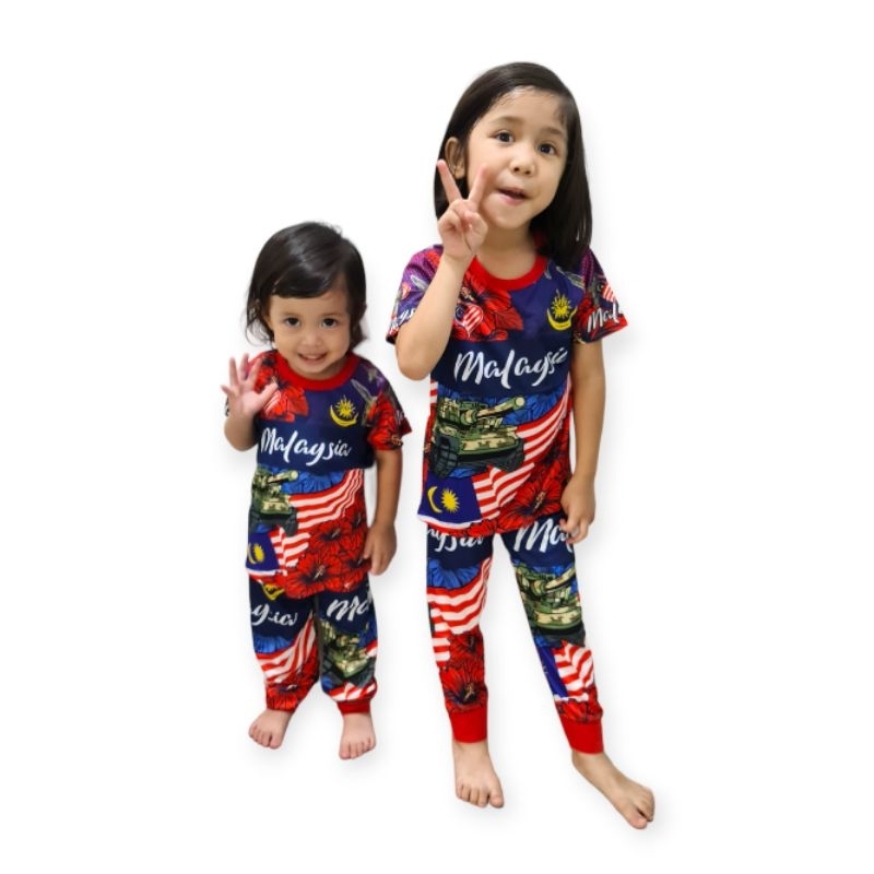 NEW 2025 KIDS PYJAMAS MERDEKA/MALAYSIA 1-6 TAHUN | Shopee Malaysia