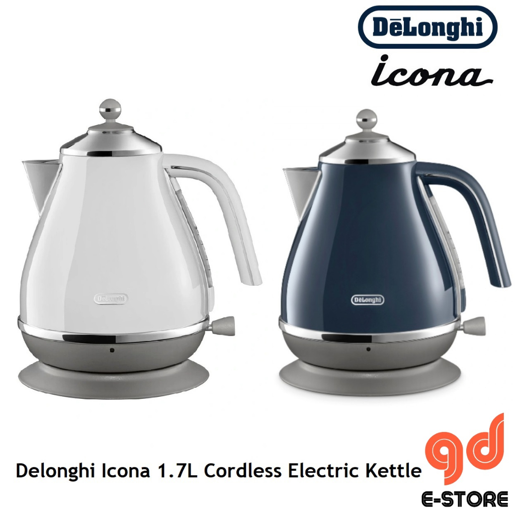 Delonghi Icona Capital 1.7L Cordless Electric Kettle KBOC2001 White ...
