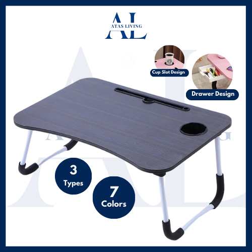 🔷ATAS🔷 Foldable Anti-slip Laptop Study Table Drawer Notebook ...