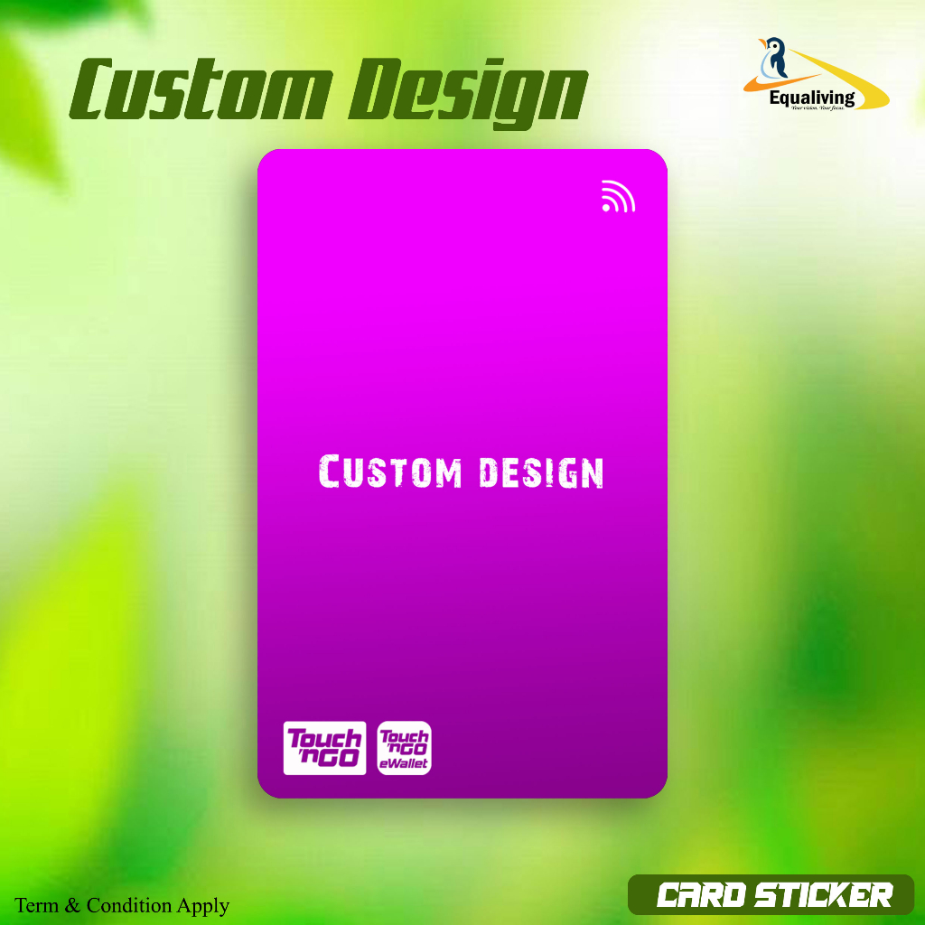Custom Design Sticker TNG NFC Sticker with Free Matte Lamination ...