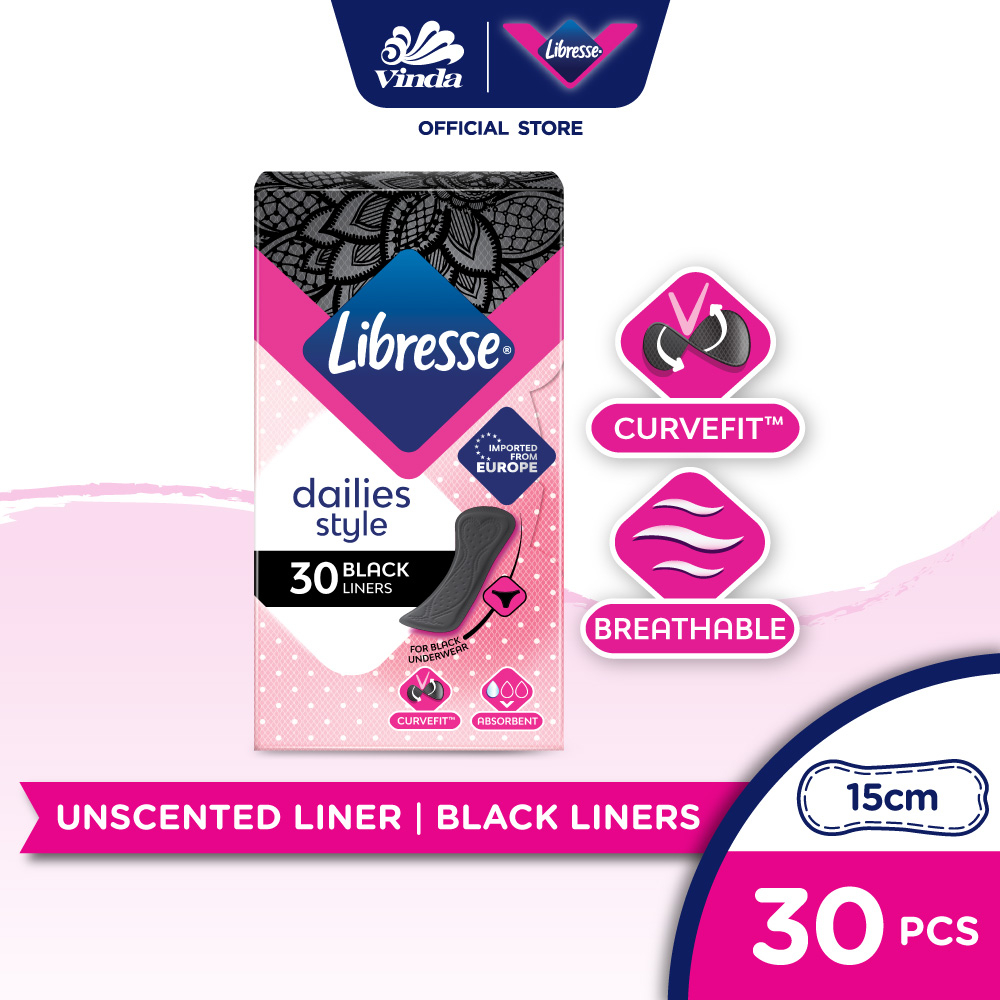 Libresse Black Slim Panty Liners (30s)