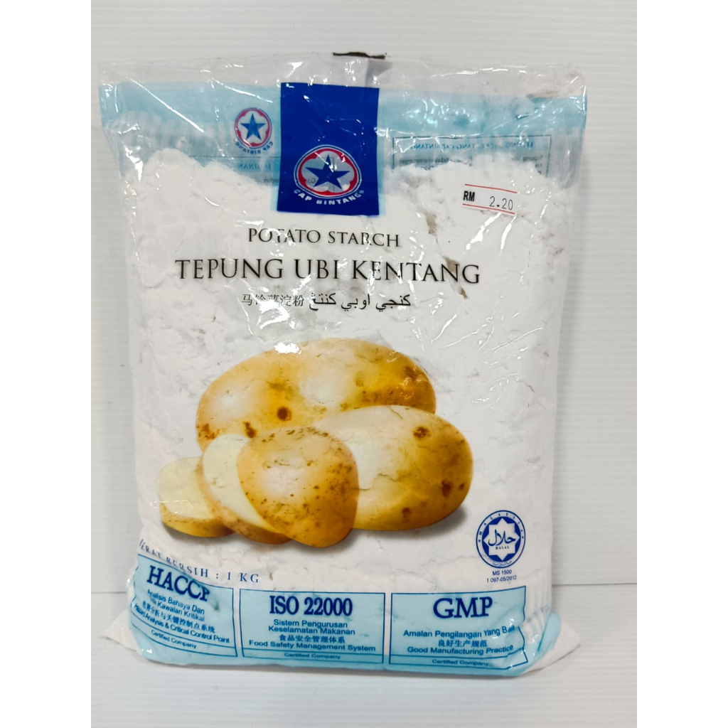 POTATO STARCH/ TEPUNG UBI KENTANG CAP BINTANG 1KG Shopee Malaysia
