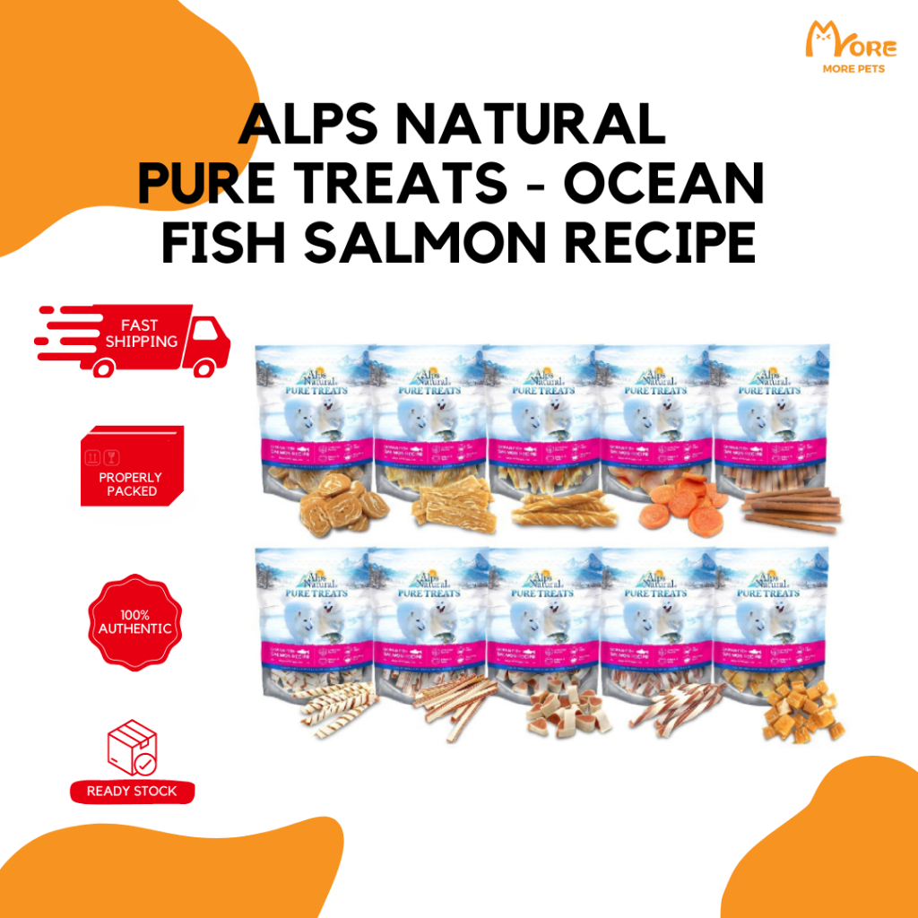 Alps Natural Pure Dog Snacks Dog Treats (Salmon / Cod Fish) | Shopee ...