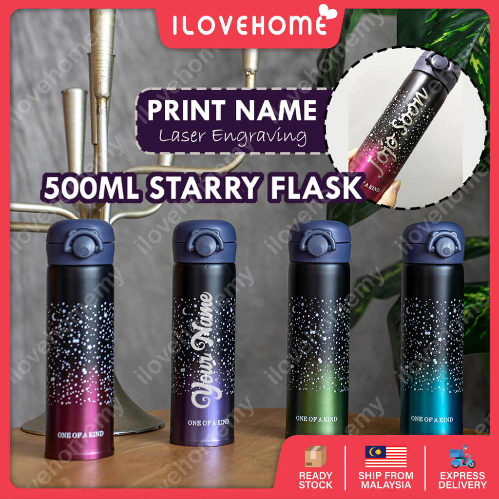 Exclusive Custom Print Name READY STOCK Starry Stainless Steel Korean