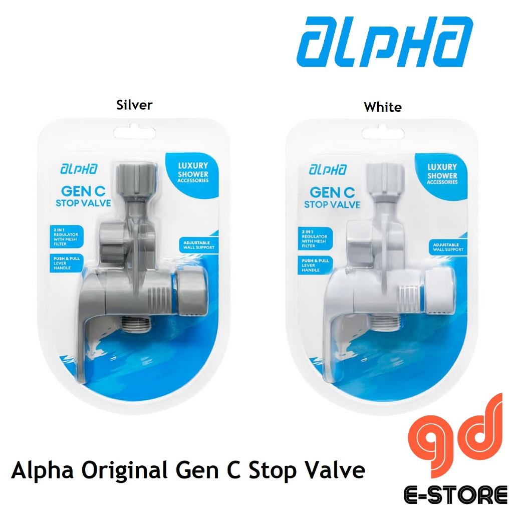 New Alpha Gen C Original Stop Valve With Filter SIlver White | Shopee ...