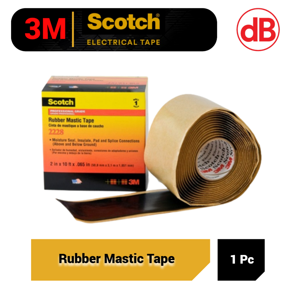 3M Scotch Tape 2228 Rubber Mastic Tape (2" x 10ft / roll) Shopee