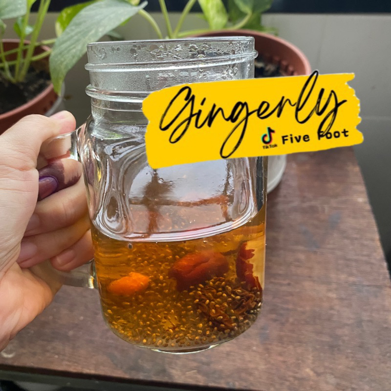 [ buy 10 free 1 ] Red date ginger tea with organic molasses and chia