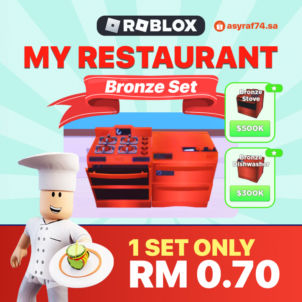 (CHEAPEST) My Restaurant Stove & DishWasher Set Roblox Shopee