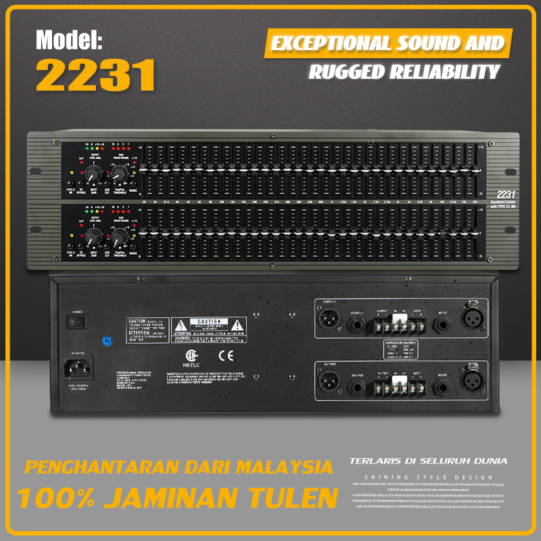 2231 equalizer 37band 2layer EQ graphic adjustment Noise reduction