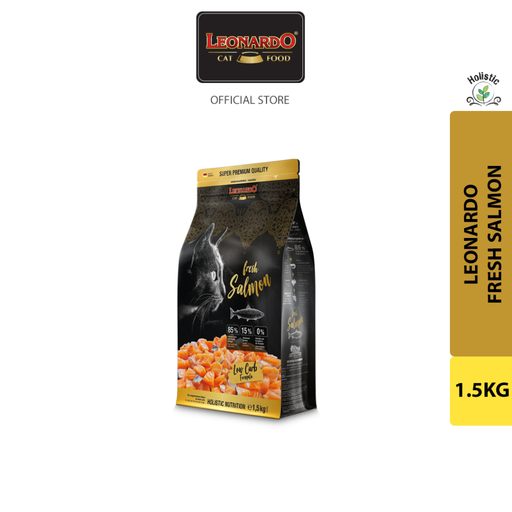 Leonardo Cat Food Fresh Salmon Dry Food (1.5KG) Shopee Malaysia