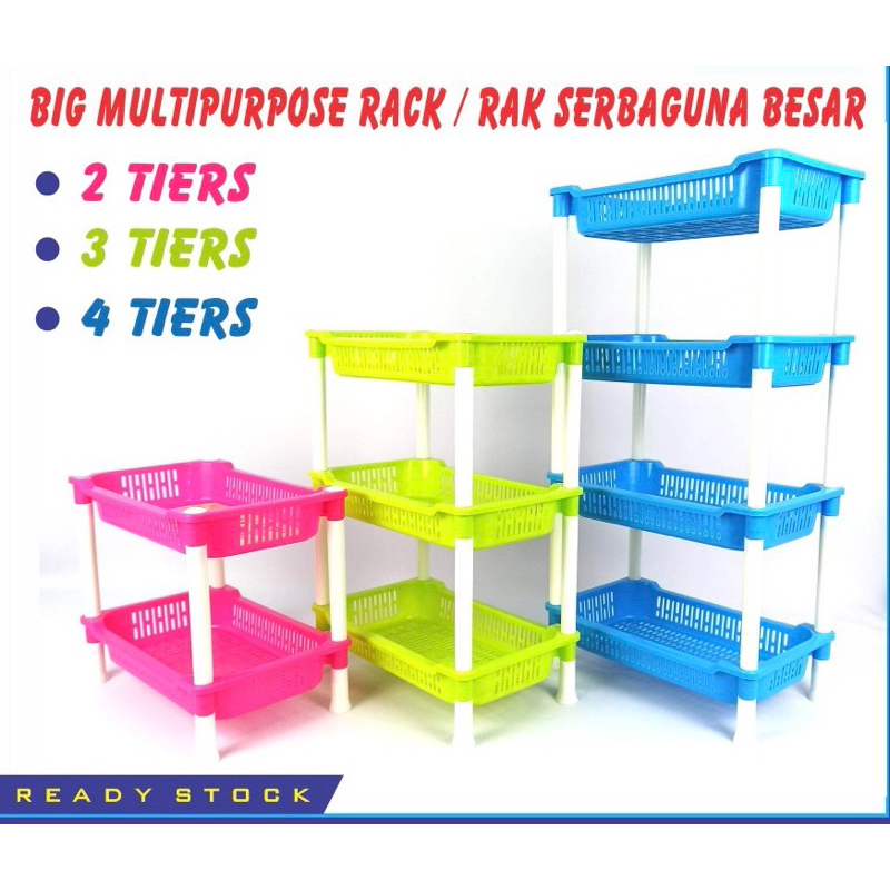 Mk.wares (2260-2/3&4tier)Big MULTIPURPOSE RECTANGULAR RACK/Stationery ...