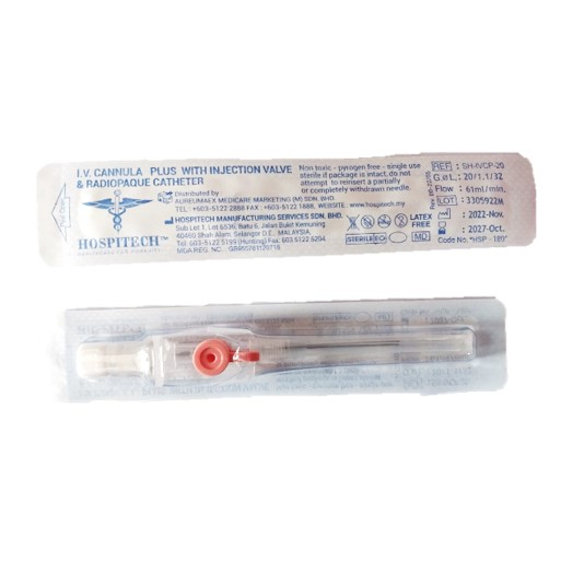 IV Cannula with Injection Valve & Radiopaque Catheter 1pcs | Shopee ...