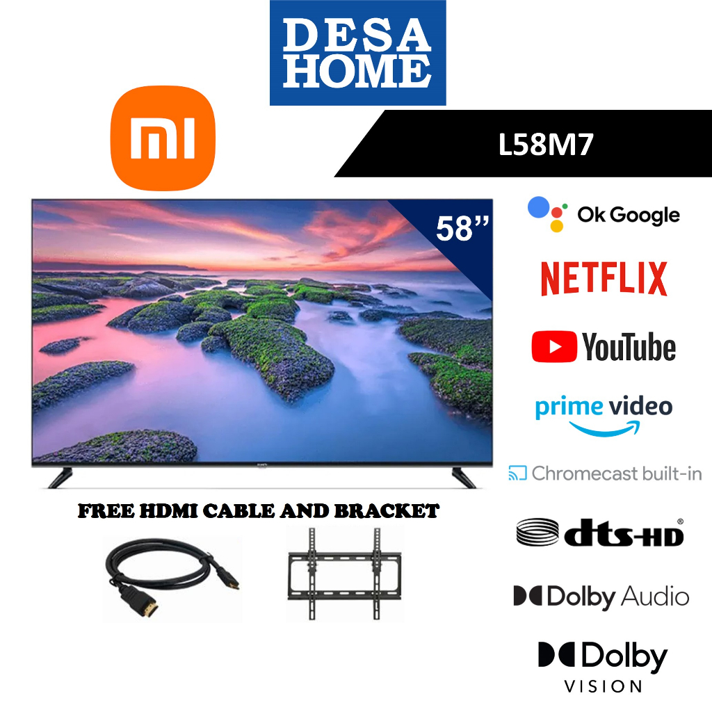 XIAOMI L58M7 58'' A2 4K SMART ANDROID UHD LED TV (FREE HDMI CABLE & TV
