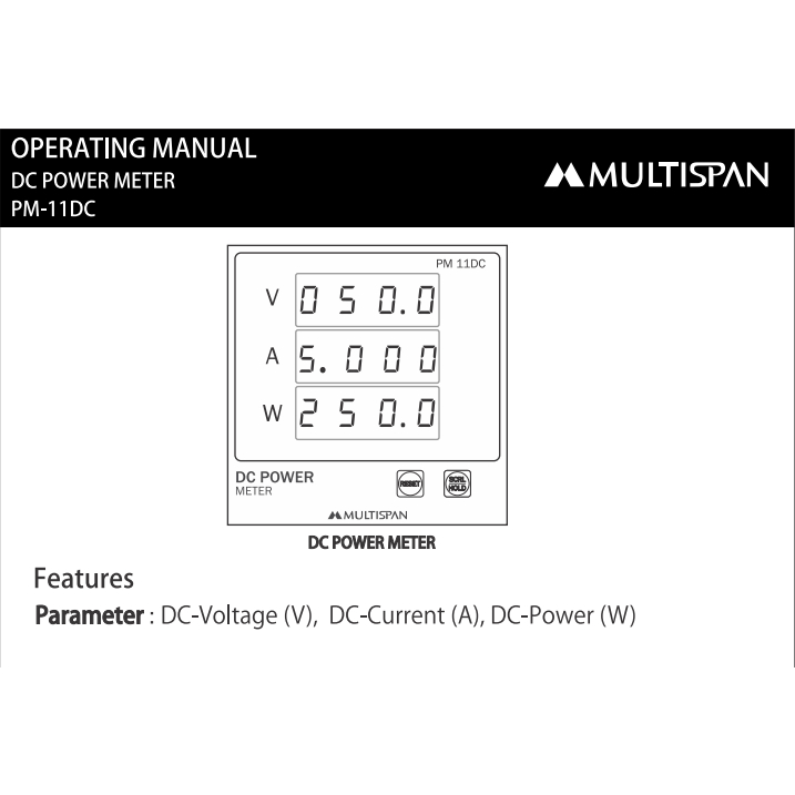 Product image MULTISPAN dc multifunction meter PM11DC 96X96 4