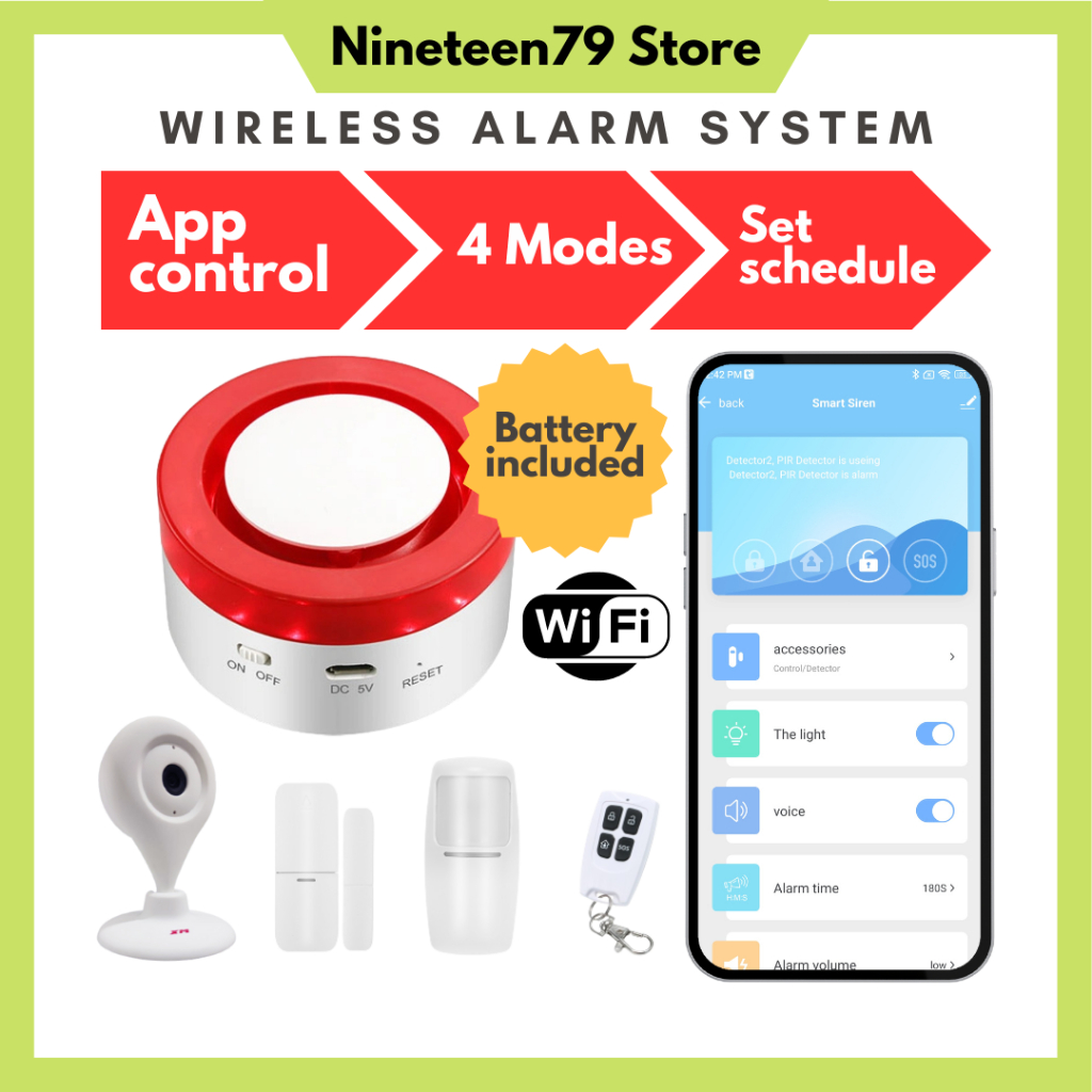 TUYA SMART WORLD Wifi Smart Alarm Home Security System Phone App