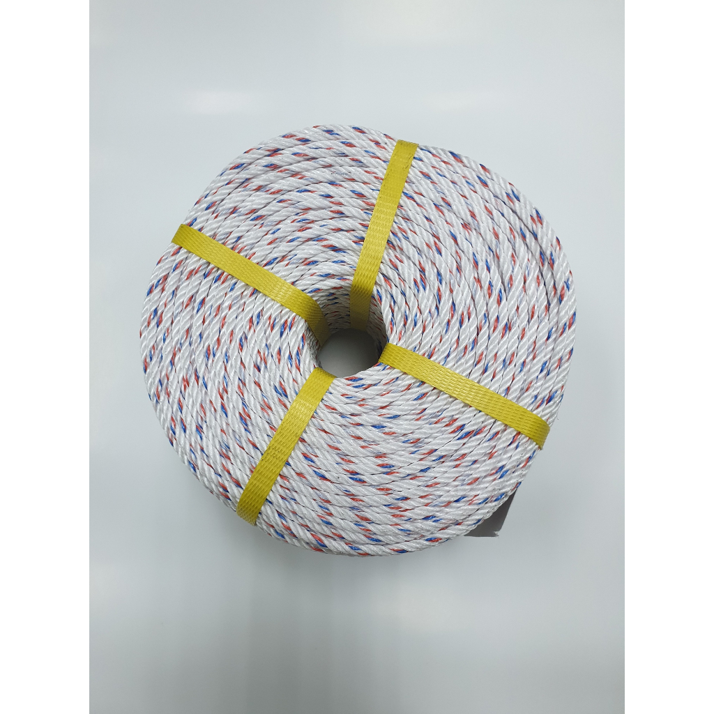20MM PP ROPE,TALI PP WARNA (Putih+Merah Biru), 45kg+-/roll, 220mtr/roll ...