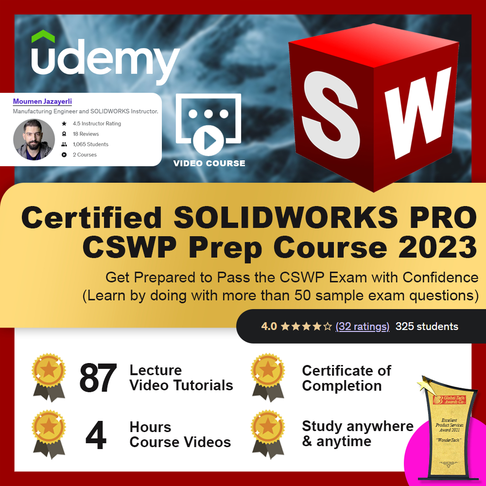 [Video Course] Certified SOLIDWORKS Professional CSWP Prep Course ( 87 ...