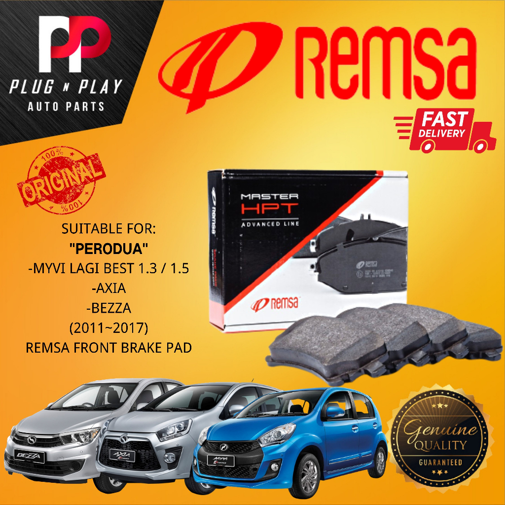 PERODUA MYVI LAGI BEST 1.3 , 1.5 / AXIA / BEZZA FRONT (DEPAN) REMSA ...