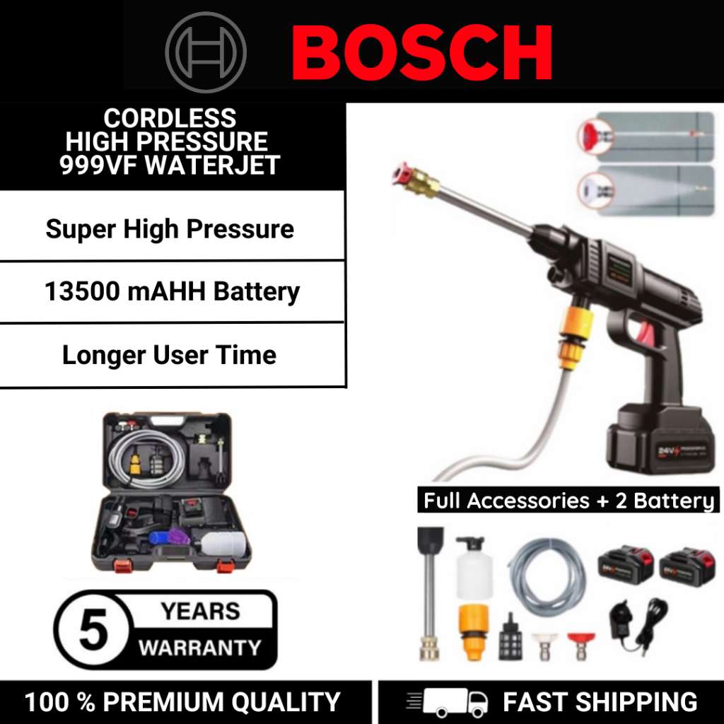 BOSCH 999VF Cordless Water Jet Portable Car Wash High Pressure Water