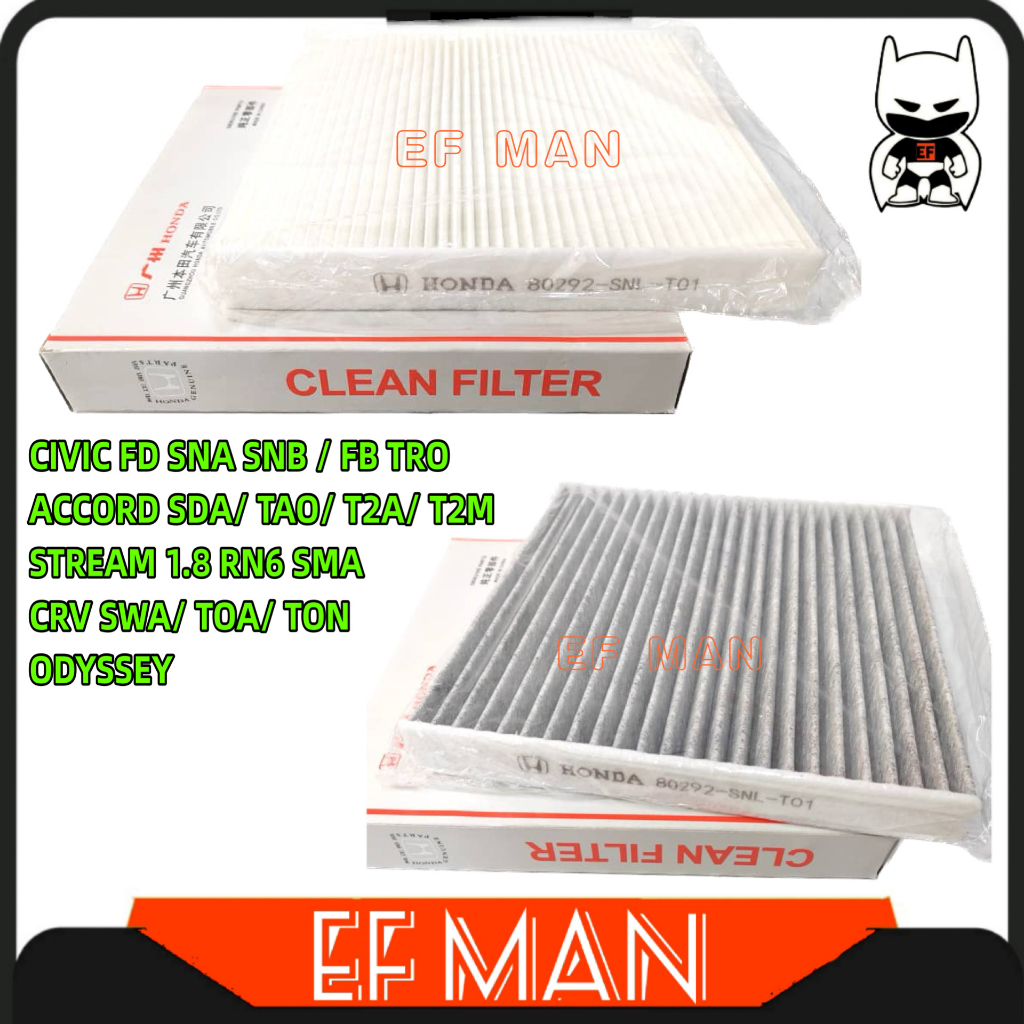 HONDA CABIN AIR AIRCON FILTER CIVIC FD SNA SNB ACCORD SDA TAO T2A