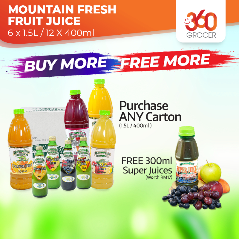 MOUNTAIN FRESH FRUIT JUICE 12 x 400ml Shopee Malaysia