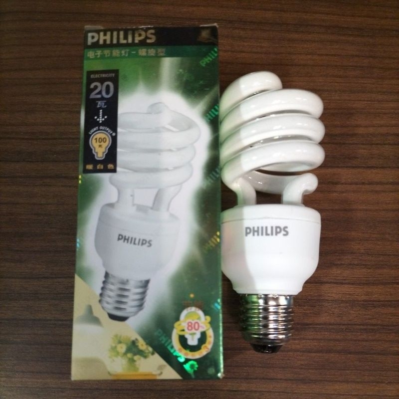 Philips 18w Bulb Energy Saving Essential 3u Plce Tube E27b22 Shopee Malaysia 8676