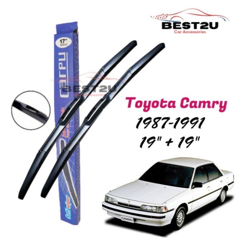 1pair Carpu Silicone Wiper 19"+19" Toyota Camry 19871991 Wiper Blade