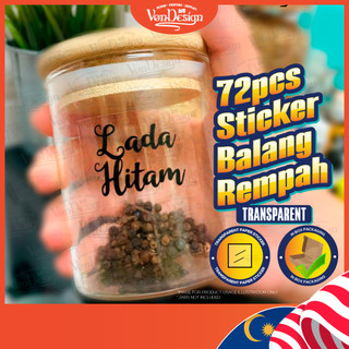 STICKER DAPUR TRANSPARENT WATERPROOF TRANSPARENT KITCHEN LABEL | EXPIRY ...