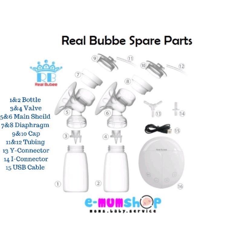 Real Bubee Breast Pump Spare Parts Shopee Malaysia