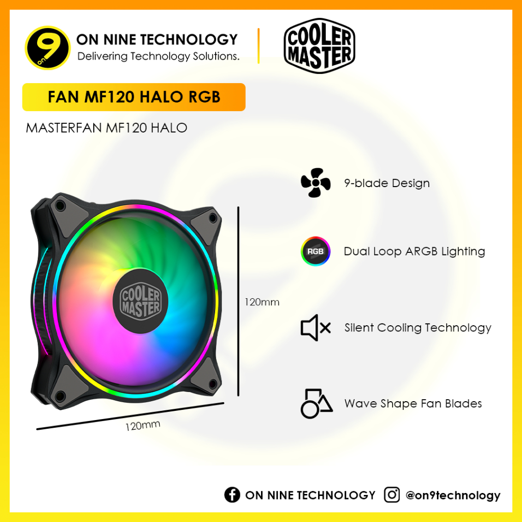 Cooler Master Fan Mf Halo Rgb Shopee Malaysia