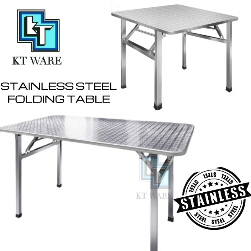 KT WARE STAINLESS STEEL FOLDING TABLE BANQUET TABLE FUNCTION TABLE