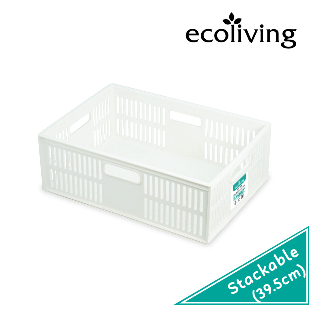 ECO LIVING Rect./Sq Stackable Storage Organizer Basket,Heavy Duty ...