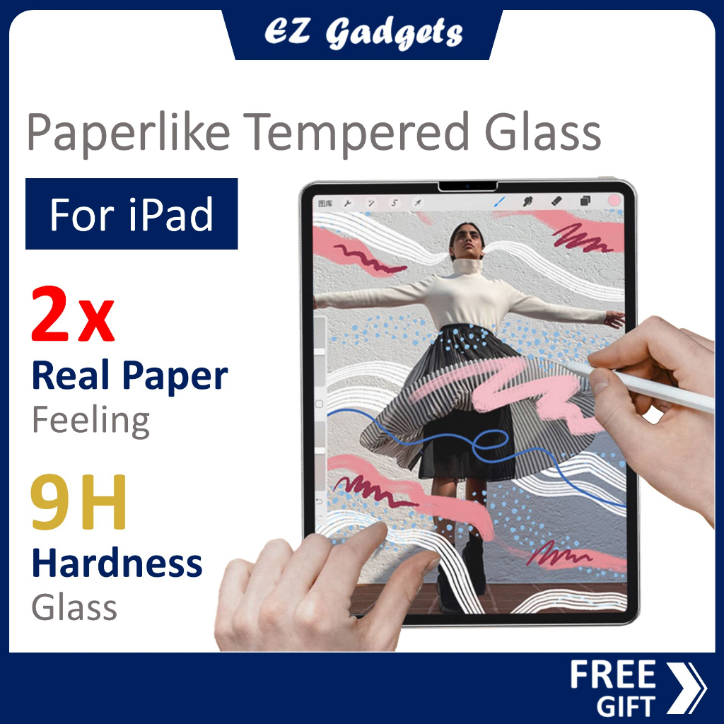Paperlike Tempered Glass Screen Protector for iPad Air 5 Air 4 iPad Pro iPad 9 10 iPad mini 6