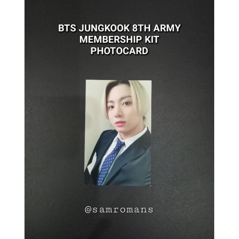 Official Bts Jeon Jungkook 8th Army Membership Kit Photocard Shopee Malaysia 8579