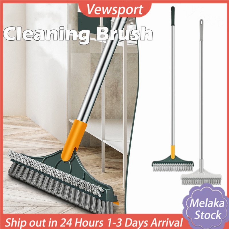 2 in 1 Long Handle Floor Scrub Brush Floor Scrub Bathroom Cleaning Tool ...