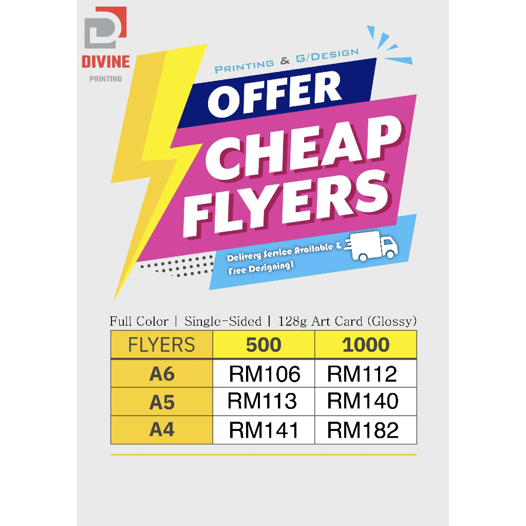 Flyers Printing (Free Designing) Shopee Malaysia