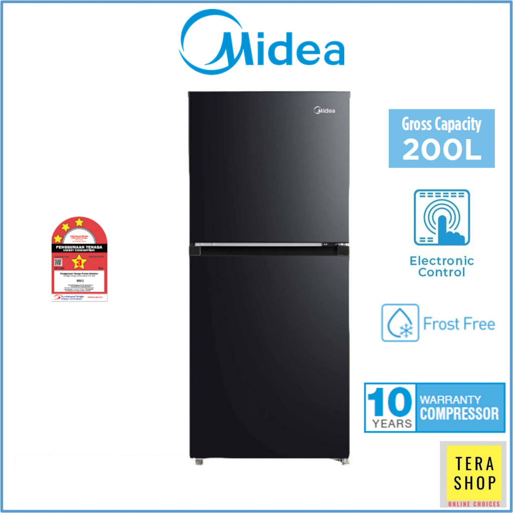 Midea MDRT267MTB30 200L MDRT306MTB30 240L 2 Door Refrigerator Peti ...