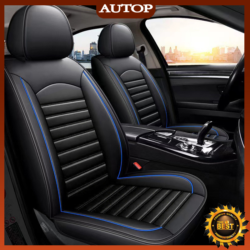 AUTOP Leather Car Seat Cover Seat Cushion Kancil Kusyen Kereta Fits