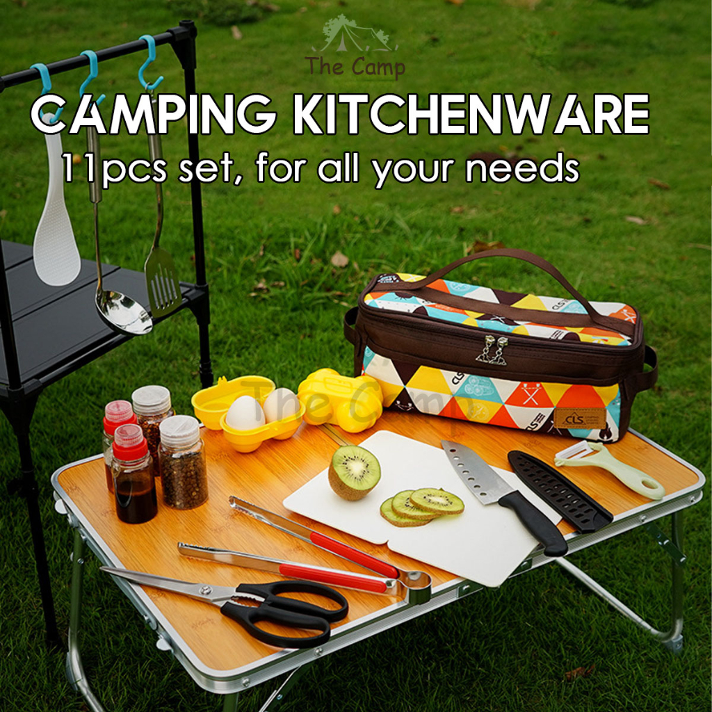 CLS 11PCS Kitchenware Cooking Set for Outdoor Camping Condiment Kitchen ...