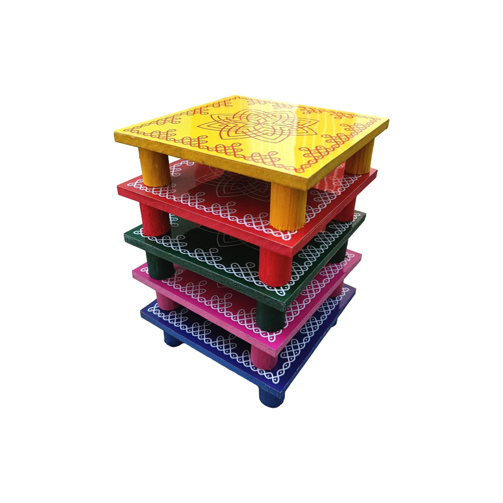 Plain Wooden Stand / Hridaya Kamalam Kolam Manai / For Lamps (Random Design And Colour) Shopee
