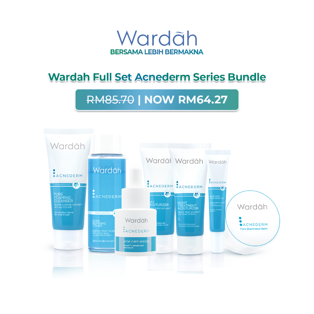 Wardah Full Set Acnederm Series Bundle | Shopee Malaysia