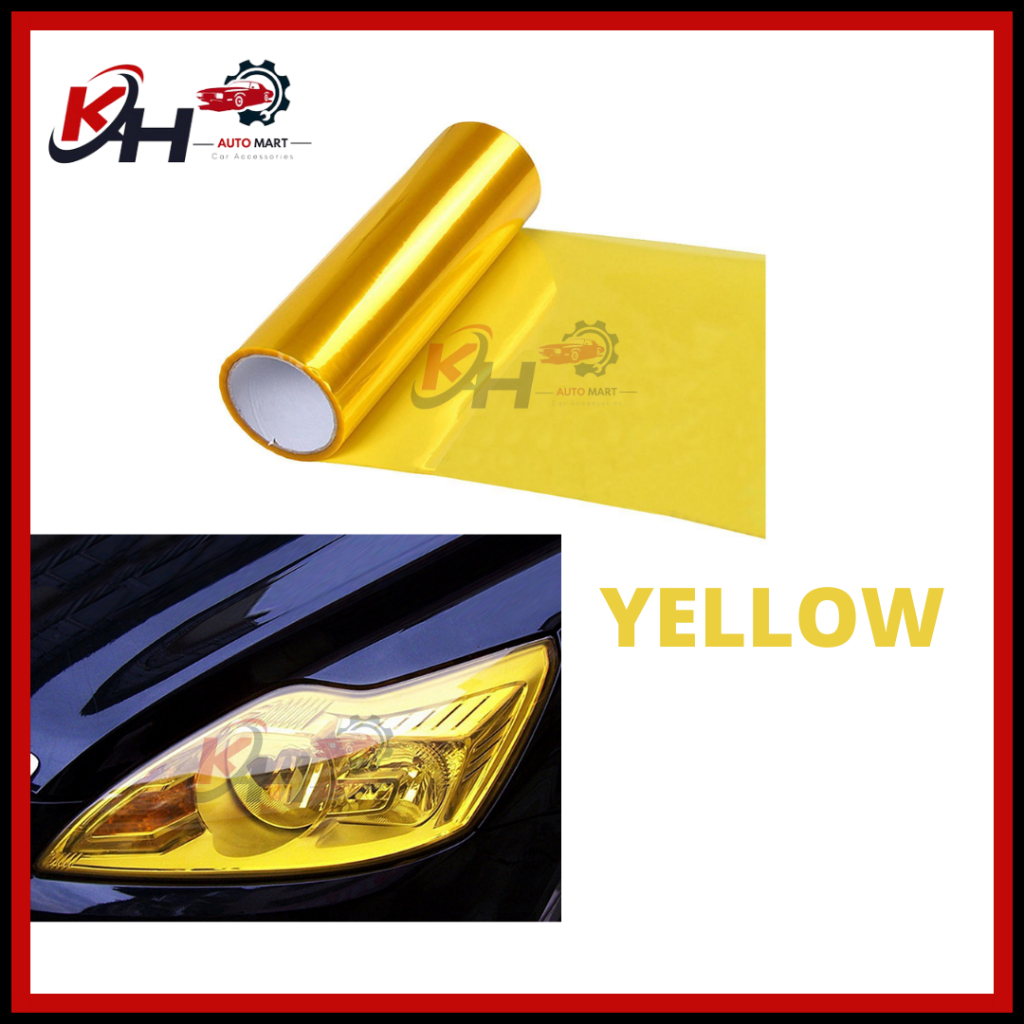 💥 1 Meter Cut 💥 30 40cm Head Tail Fog Lamp Tinted Film Sticker Protect 