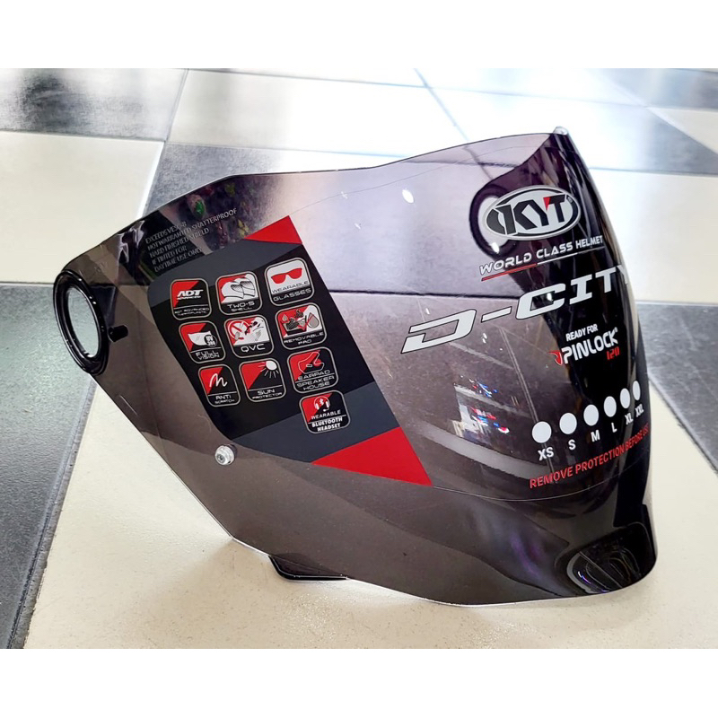 100 ORIGINAL KYT DCITY HELMET VISOR (DARK SMOKE/ LIGHT SMOKE