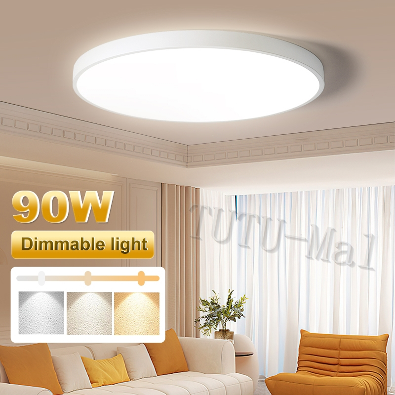 Ceiling Lighting 90W Lampu Ruang Tamu Moden Energy Saving Siling Lamp ...