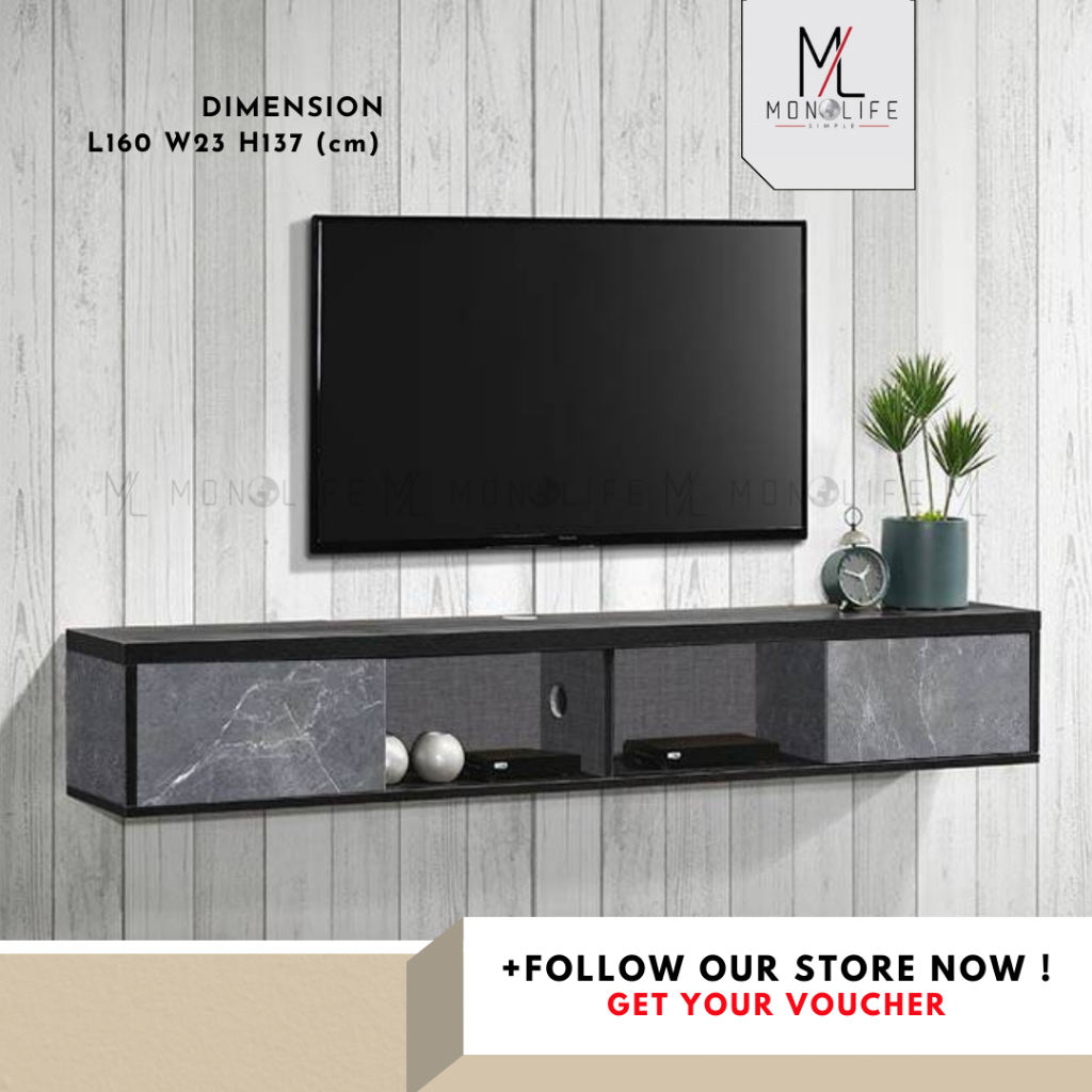 Monolife 160 CM / 5 Feet Wall Mounted TV Cabinet ( LOWER CABINET ...