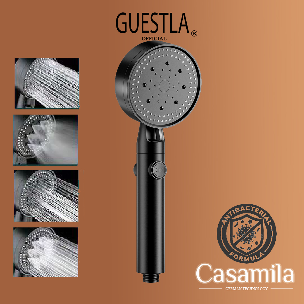 Premium High Pressure Showerhead Set 【Nano black】 Antibacterial Shower
