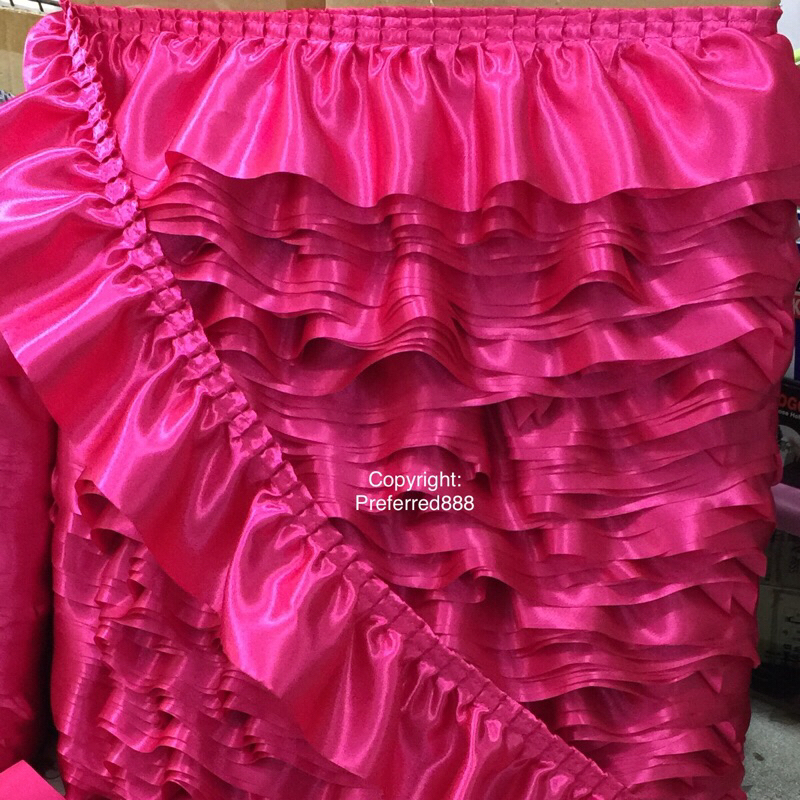 ️ ROPOL / RAPUN RENDA Kedut Siap * RUFFLE LACE * jenis Kain SATIN ...