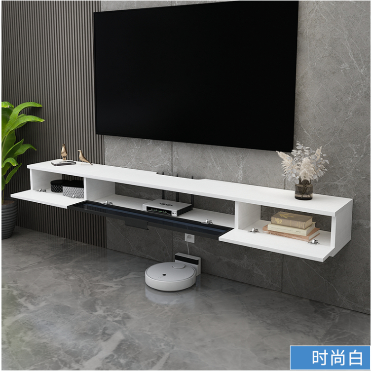 Solid wood light luxury hanging TV simple small apartment