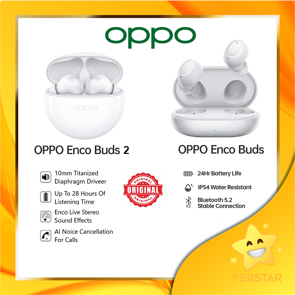 OPPO Enco Buds 2 Bluetooth 28H Battery Life Noise Cancellation